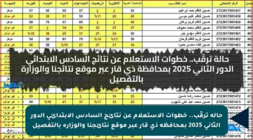 حالة ترقّب.. خطوات الاستعلام عن نتائج السادس الابتدائي الدور الثاني 2025 بمحافظة ذي قار عبر موقع نتائجنا والوزارة بالتفصيل